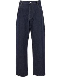 Bottega Veneta - Dark Five-Pocket Jeans With Intrecciato Motif On Back - Lyst