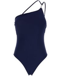 Tory Burch - One-Shoulder Swimsuit With U-Neck On The Back - Lyst
