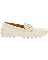 Tod's - 'gommino Bubble' Loafers With Tonal Chain Detail In Leather Woman - Lyst
