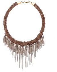 Fabiana Filippi - Embellished Fringe Necklace - Lyst