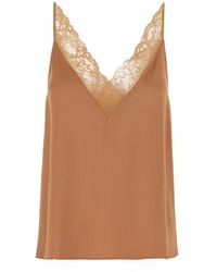 forte_forte - Sleeveless Top With V-Neck And Lace Details - Lyst