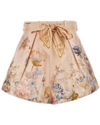 Zimmermann - Short Skirt Valiant Tuck Silk - Lyst