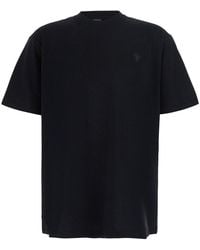 Gucci - Crew Neck T-Shirt With Crest Embroidery Cotton T-Shirts - Lyst