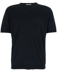 Roberto Collina - T-Shirt With Crew Neck And Ribbed Cotton Finishe - Lyst