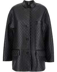Gucci - Jacket With Embossed All-Over Gg Logo - Lyst