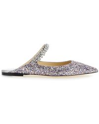 Jimmy Choo - 'Bling Flat' Mules With Crystal Strap - Lyst