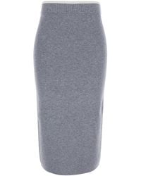 Pinko - Skirt With Ribbed High Waist And Logo Patch On The Rear - Lyst