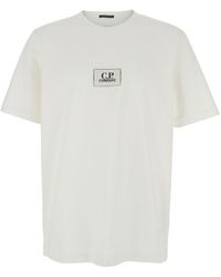 C.P. Company - T-Shirt Con Logo Stampato Sul Fronte - Lyst