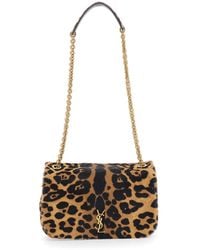Saint Laurent - 'Jamie 4.3 Small' Shoulder Bag With Cassandre Detail And Leopard Print - Lyst