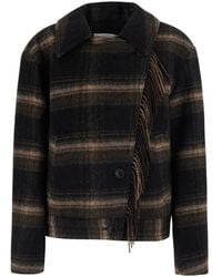 Isabel Marant - 'Galeane' Jacket With Striped Motif And Fringe Details - Lyst