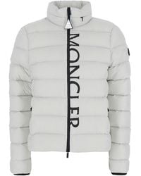 Moncler - Piumino A Collo Alto 'Cerces' Con Stampa Logo - Lyst