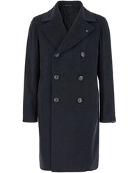 Tagliatore - 'Arden' Double-Breasted Coat With Notched Revers - Lyst