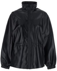 Givenchy - Leather High Collar Jacket - Lyst