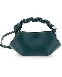 Ganni - Handbag With Magnetic Closure And Leather Details For Wome - Lyst