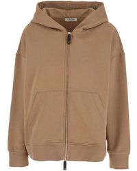 Max Mara - 'Siena' Sweatshirt With Fixed Hood And Dropped Should - Lyst