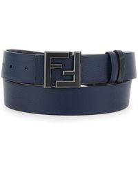 Fendi - Reversible Belt With Square Ff Buckle - Lyst