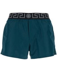 Versace - Swim Shorts With Elastic Waist With Greca Motif - Lyst