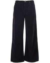 Agolde - Corduroy Wide Leg Pants With Belt Loops - Lyst