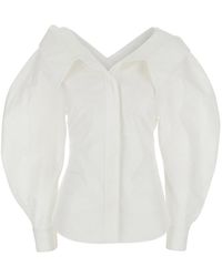 Givenchy - Slashed Fitted Shirt With Asymmetric Details - Lyst