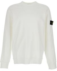 Stone Island - Crewneck Sweatshirt With Logo Patch - Lyst
