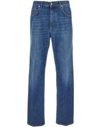 Givenchy - Five-Pocket Jeans With Logo Patch On The Back - Lyst