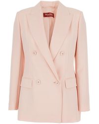 Max Mara - Double-Breasted Jacket Virgin Wool - Lyst