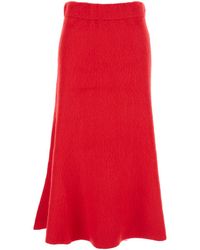 Fabiana Filippi - Skirt With Hidden Closure And Brushed Effect - Lyst