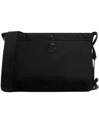 Moncler - Crossbody Bag With Logo Plaque On The Front - Lyst