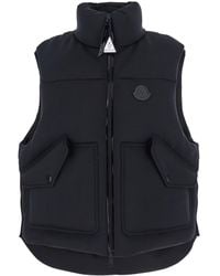 Moncler Genius - 'Otis' High-Neck Vest With Logo Patch On The Chest - Lyst