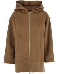 Max Mara - 'Cloe' Coat With Fixed Hood And Dropped Shoulders In - Lyst