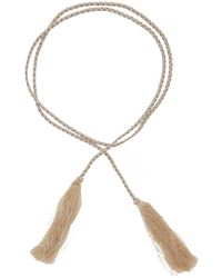forte_forte - Belt With Crystals And Fringes - Lyst