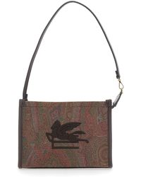 Etro - 'Arnica' Clutch With Embroidered Logo On The Front And All-Over Motif - Lyst