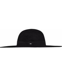 Saint Laurent - Asymmetrical Hat With Gros Grain Ribbon Detail - Lyst