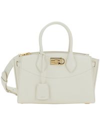Ferragamo - Borsa A Mano 'Soft' Con Tracolla Regolabile E Removibile E E - Lyst