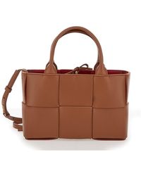 Bottega Veneta - 'Arco Tote Mini' Handbag With Intreccio Motif - Lyst