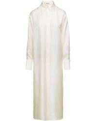 Rohe - Ivory Shirt Dress With Cut-Out - Lyst