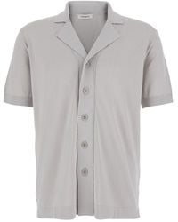 Kangra - Shirt With Notched Revers Collar And Short Sleeves - Lyst