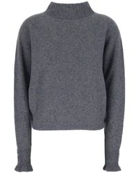 Twinset - Turtleneck Sweater With Metallic Logo Plaque On The Rear - Lyst