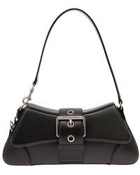 Balenciaga Haourglass Leather Handbag Woman in Black | Lyst