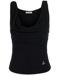 Vivienne Westwood - 'Anna' Sleeveless Top With Draped Neckline And - Lyst