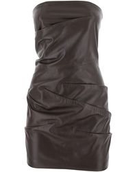 The Attico - Off-Shoulder Sleeveless Mini Dress With Rear Zip Clos - Lyst