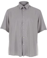Low Brand - Shirt With Short Sleeves And Classic Collar - Lyst