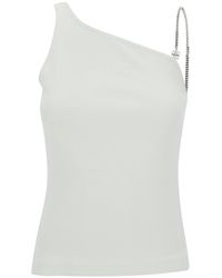 Givenchy - One-Shoulder Top With 4G Chain - Lyst