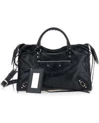 Balenciaga - Le City Medium Handbag With Adjustable Strap And Removable Mirror - Lyst