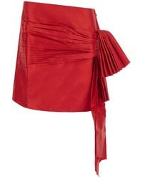 ROTATE BIRGER CHRISTENSEN - Mini Bow Mini Skirt With High Waist - Lyst