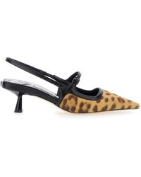 Jimmy Choo - Décolleté 'Didi' Slingback Con Motivo Animalier E Tacco Sco - Lyst