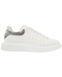 Alexander McQueen - Sneaker con talloncino pixelato in pelle bianca uomo - Lyst