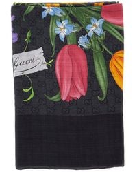 Gucci - Scarf Wool-Silk - Lyst