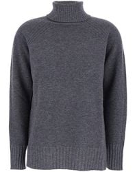 Twinset - Turtleneck Sweater With Ribbed Details - Lyst