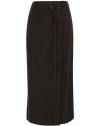 DUNST - Maxi Wrap Skirt With Fabric Belt - Lyst